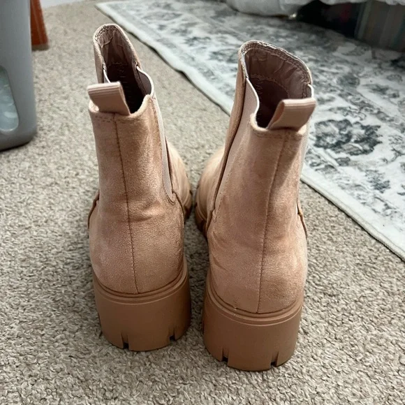 Tan Suede Ankle Boots - Picture 5 of 9